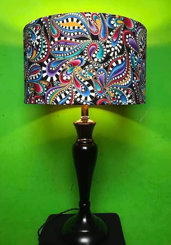 building a small business online - image of a custom lamp and shade - one of the products in our online small business.